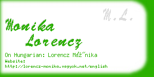 monika lorencz business card